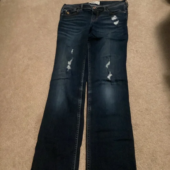 Abercrombie girls distressed straight leg jeans size 15/16 - Picture 3 of 3